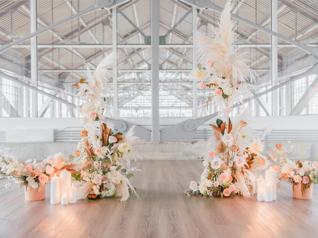Rose, Terracotta, and Pampas Grass Styled Shoot at The Wallace
